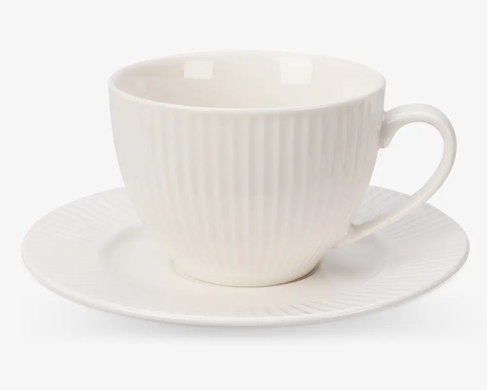 Kaffekop med underkop New bone 