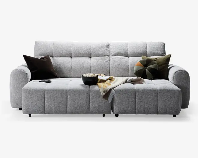 Sofa med chaiselong højre relaxfunktion