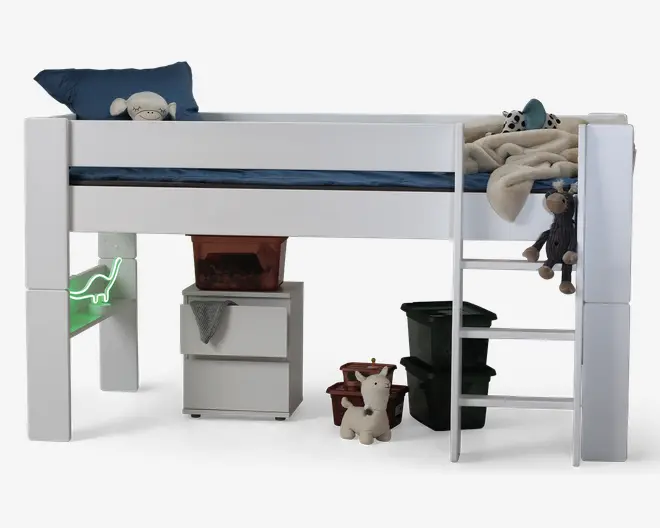 Seng Junior 90x200 Cm Hvidlakeret