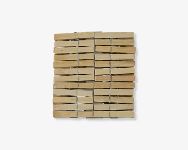 Tøjklemmer Bambus 48 Stk.