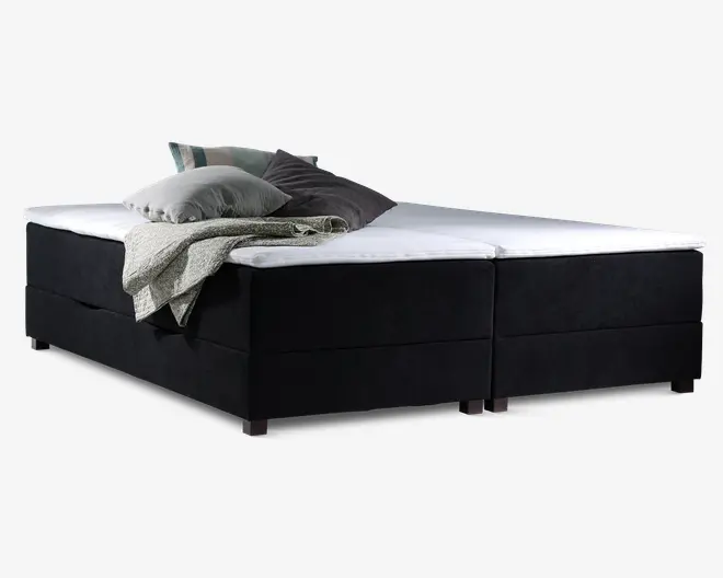 Boxmadras med magasin 180 x 200 cm sort