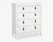 Kommode Madrid med 5 skuffer hvid