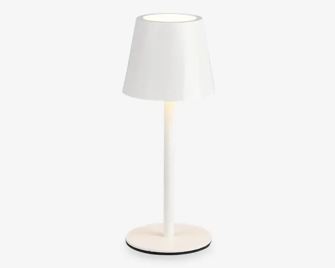 Bordlampe Diaz mat hvid H.21 cm 