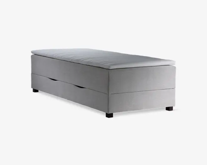 Boxmadras med magasin 90 x 200 cm beige