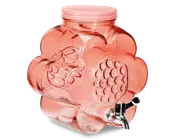 Dispenser blomst glas ass H.24 cm 