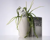 Lyngby vase porcelæn hvid H.25 cm