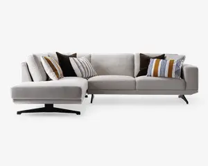Sofa m. Åben Afslutning Beige Venstrevendt