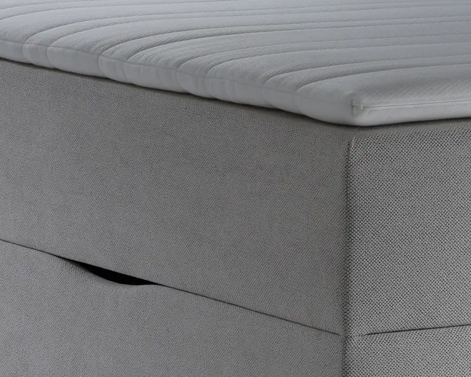 Boxmadras med magasin 90 x 200 cm beige