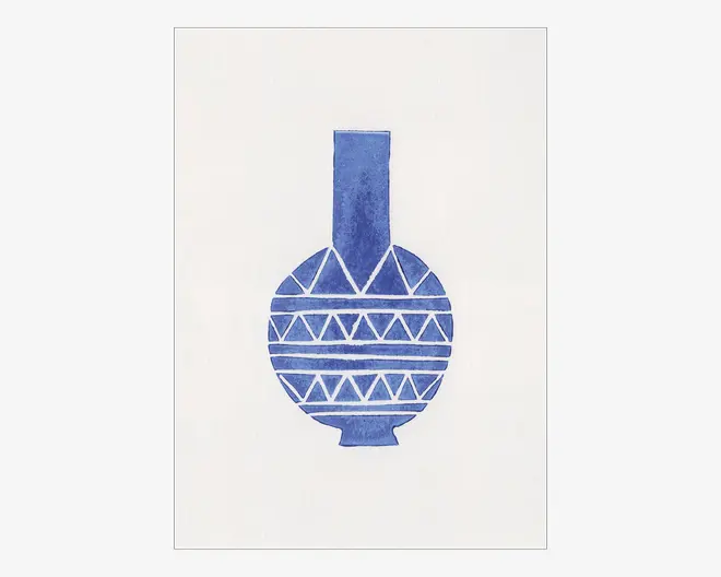 Plakat Linocut Vase A5