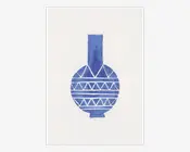 Plakat Linocut Vase A5