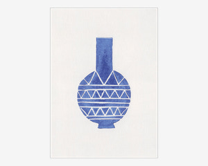 Plakat Linocut Vase A5