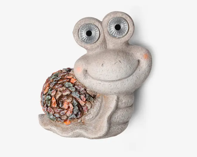 Snegl solcelle ass H.17 cm 