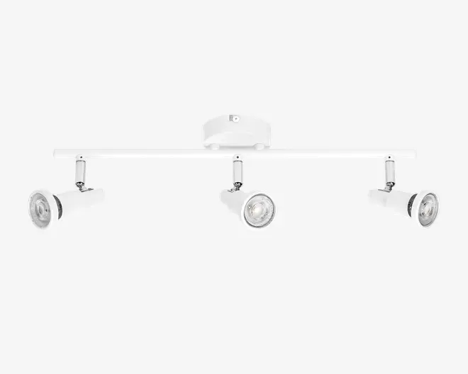 Spot 3xGU10 hvid L.48,6 cm