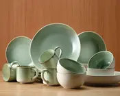 Tallerken grøn Ø.20 cm 4 stk.