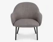 Loungestol Spencer lys grå/sorte ben