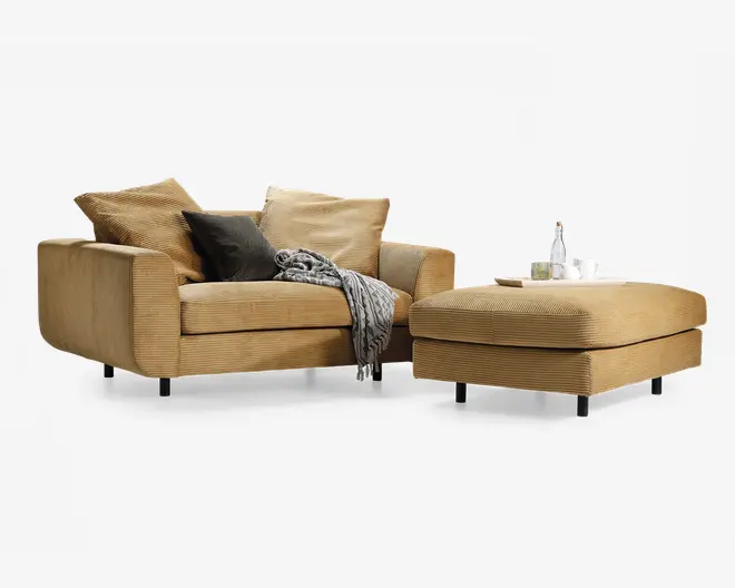 Puf Motive gul fløjl