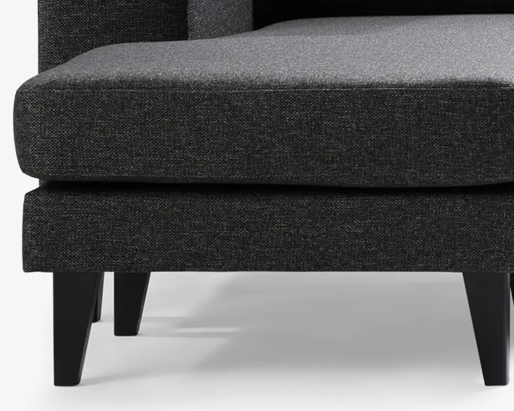 Sofa u-shape højrevendt antracit