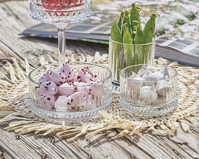 Skål crystalline glas Ø.8 cm