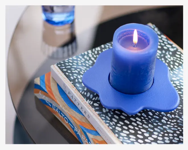 Lysestage Disree Blå 17x14cm