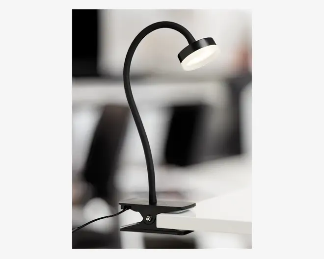 Bordlampe Med Klemme Tulip Sort H.30,5 cm 