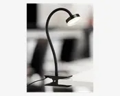 Bordlampe Med Klemme Tulip Sort H.30,5 cm 