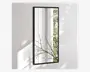 Spejl slim sort træ 40x80 cm