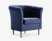 Lænestol Flash Blå Med Eg Ben