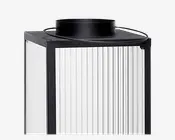 Lanterne Metal/Glas Sort H.25cm