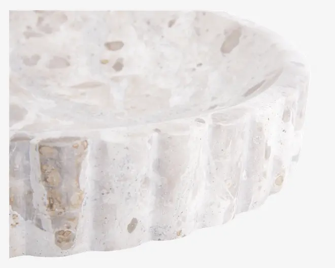 Frugtskål marmor burn Ø.30 cm 