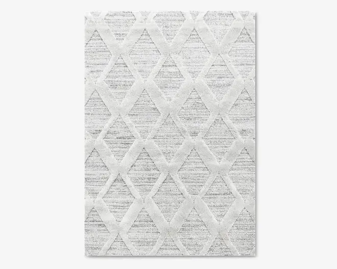 Tæppe Pisa lysgrå/hvid 160 x 230 cm