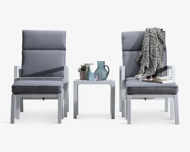 Loungesæt hvidlakeret komplet