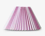 Plisséskærm Stribet Pink/Hvid 21 cm