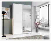 Garderobeskab med en spejllåge