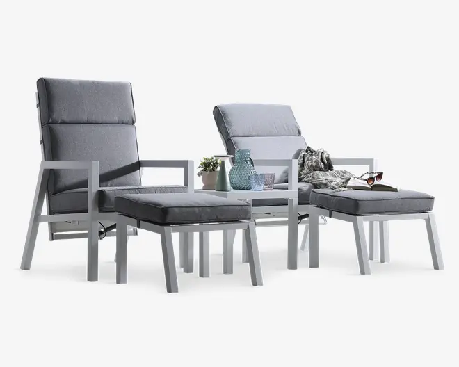 Loungesæt hvidlakeret komplet