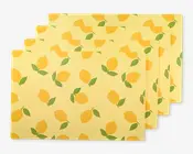 Dækkeservietter citron 28x43 cm 