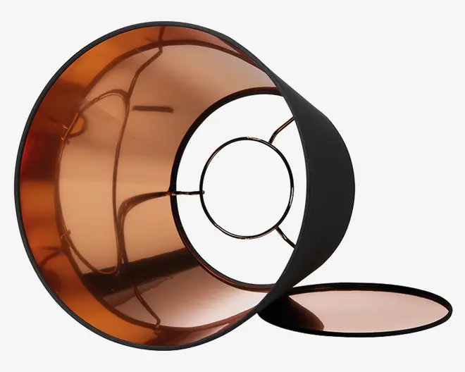 Skærm Isabella Domus sort/kobber H.24 cm 