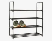 Skostativ Med 4 Hylder Sort