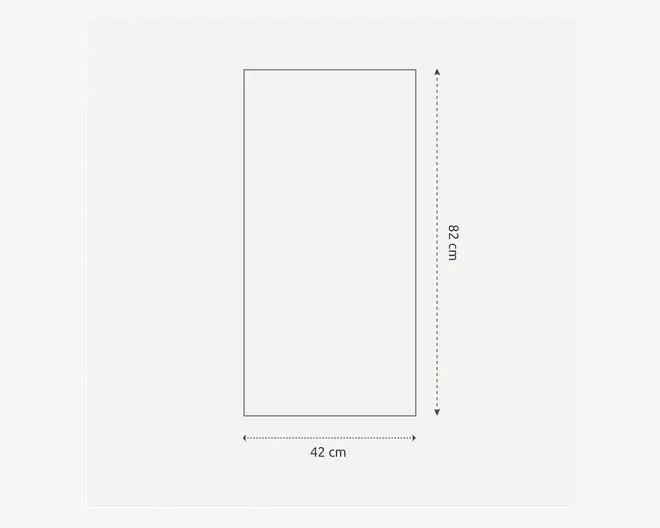 Spejl slim egetræ 40x80 cm 