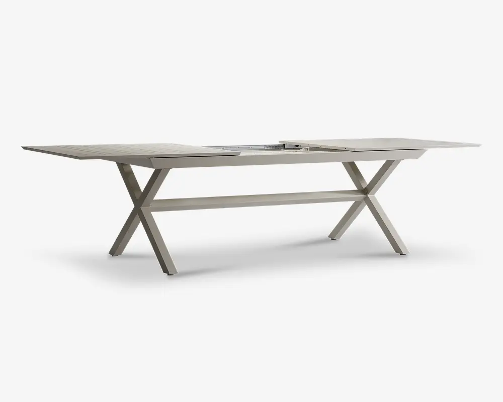 Havebord alu med udtræk Cremefarvet