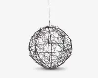 Bold med LED sort metal Ø.15 cm 