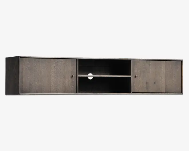 Reolopstilling Tv-sektion røget eg