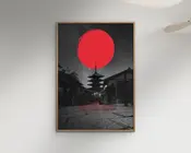 Lonely temple - Fadil Roze 30x40 cm 