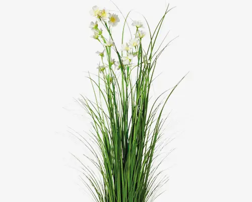 Græs med blomster grøn H.90 cm
