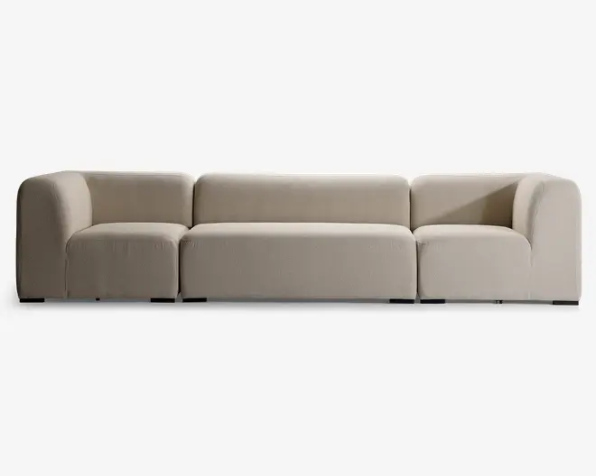 Lounge modul sofa beige stof