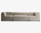 Lounge modul sofa beige stof