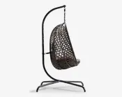 Hængestol brun poly rattan