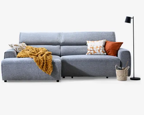 Sofa m/chaiselong/relax funktion