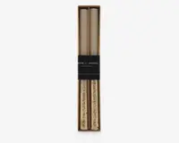 Stearinlys Cream/Guld 2 Stk.