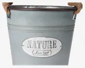 Urtepotteskjuler zink 21x20,5cm 