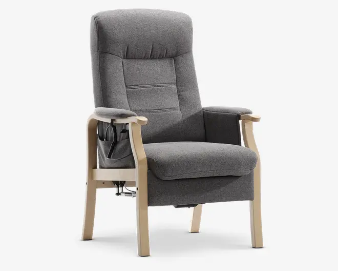 Otium stol grå/natur med sædeløft